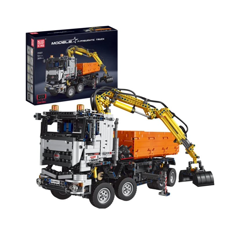 Mould King 19007 2-in-1 Graafmachine & Dump Truck met afstandsbediening